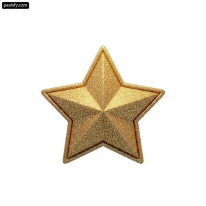 Gold star on a white background png transparent background