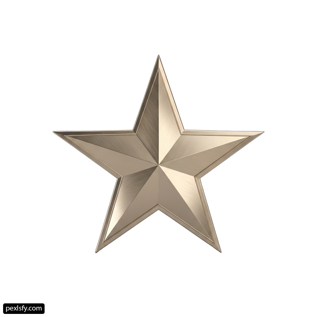 Gold star on a white background png transparent background