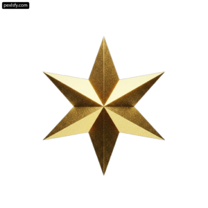 Gold star on a white background png transparent background