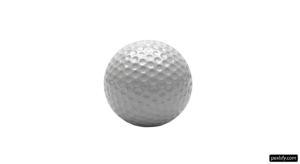 Golf ball on a white background png transparent background