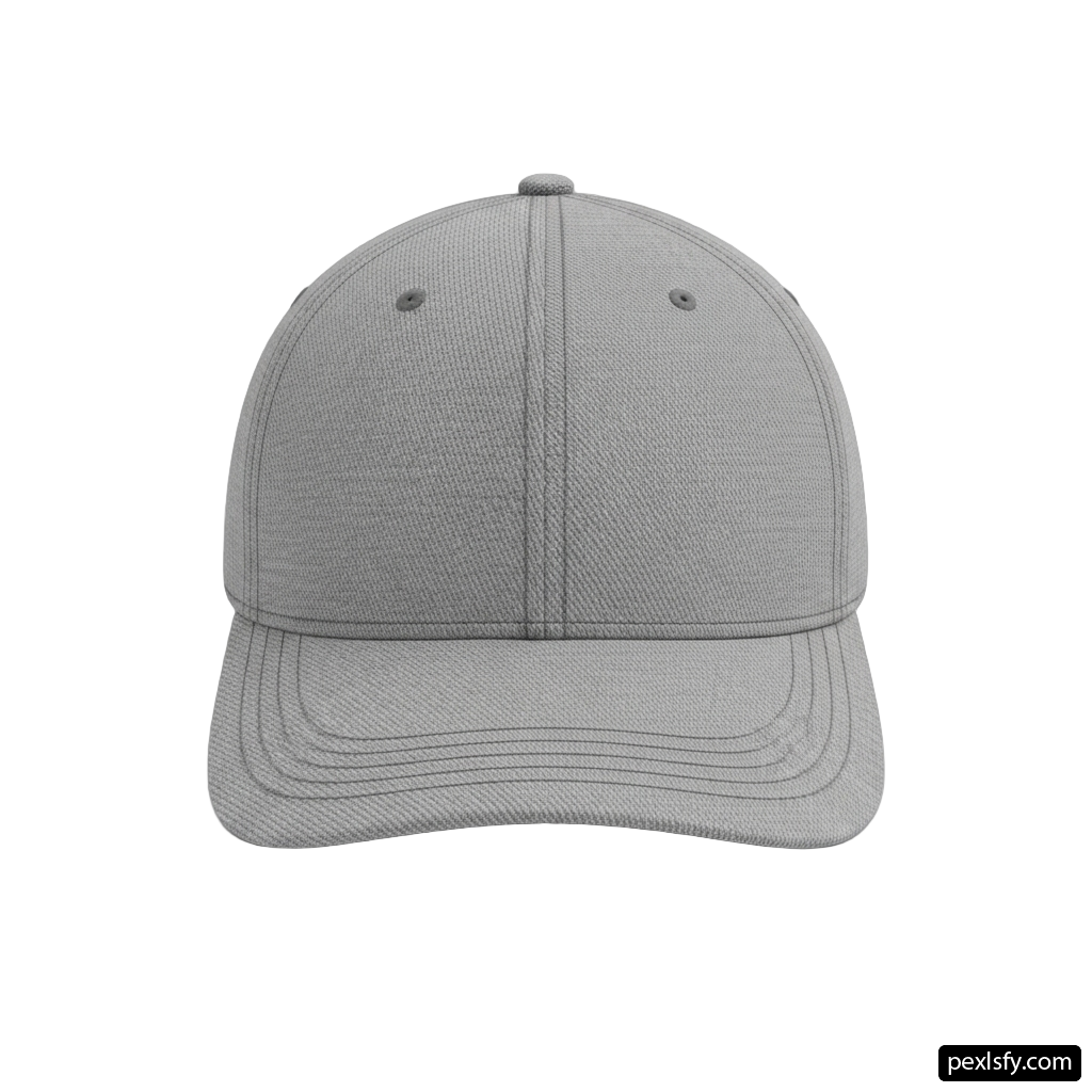 Gray baseball cap on a white background png transparent background