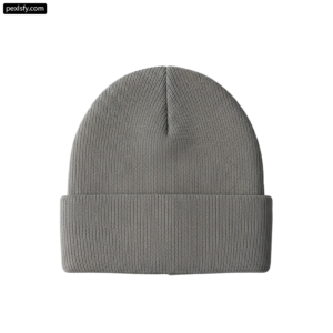 Gray beanie on a white background png transparent background