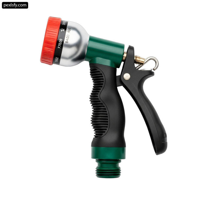 Green and black spray gun on a white background png transparent background