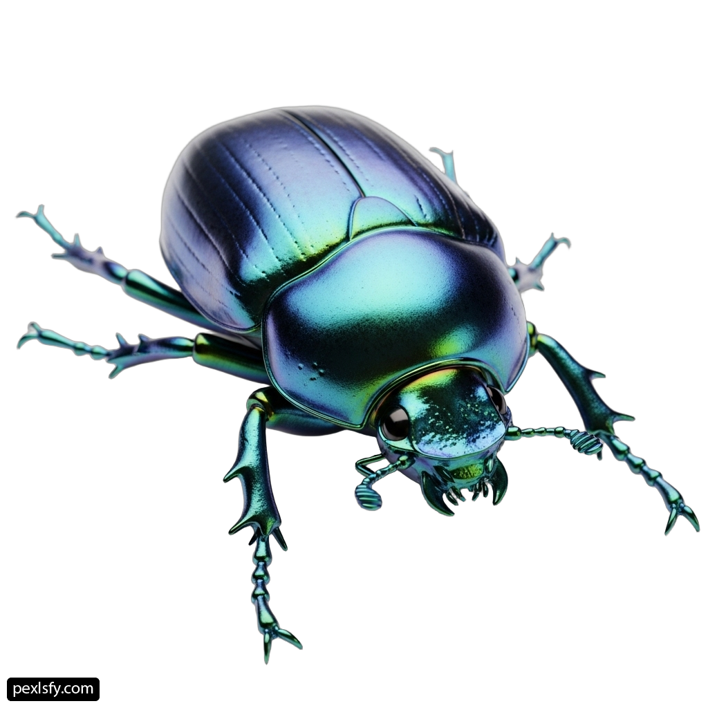 Green beetle on a white background png transparent background