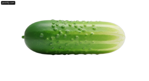 Green cucumber with water droplets on it png transparent background