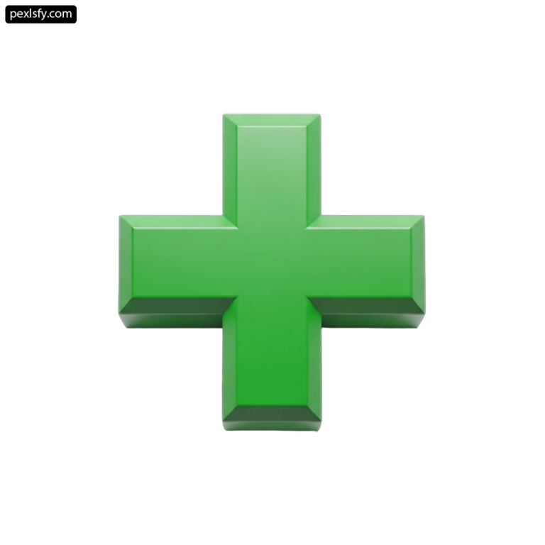 Green plus sign on a white background png transparent background