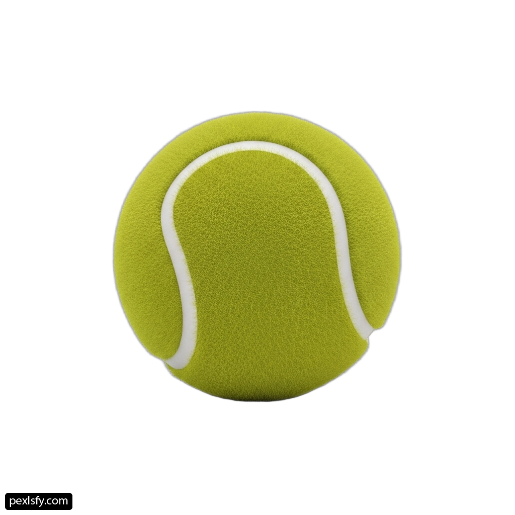 Green tennis ball on a white background png transparent background