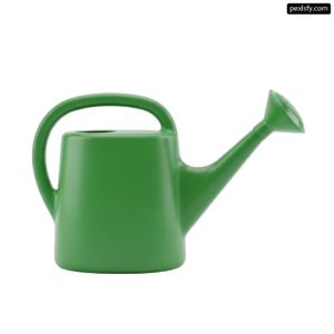 Green watering can on a white background png transparent background