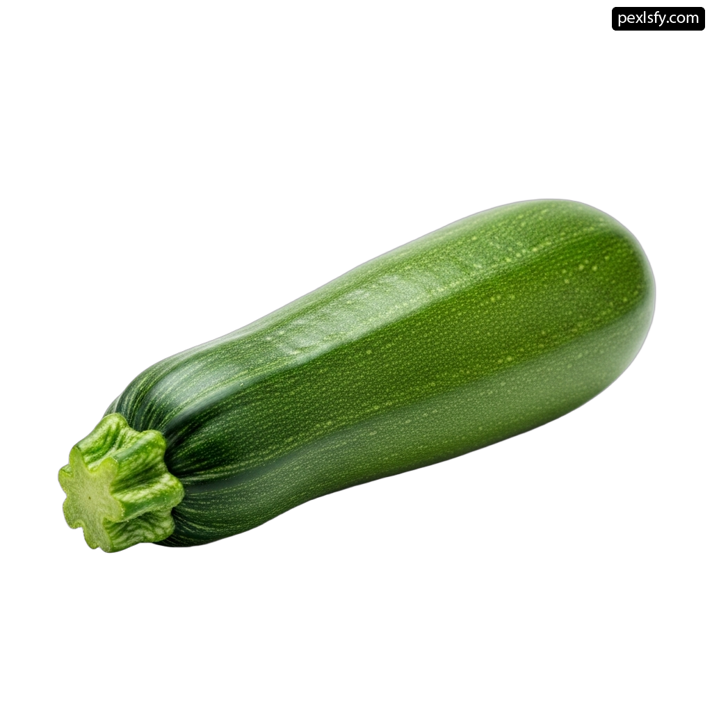 Green zucchini on a white background png transparent background