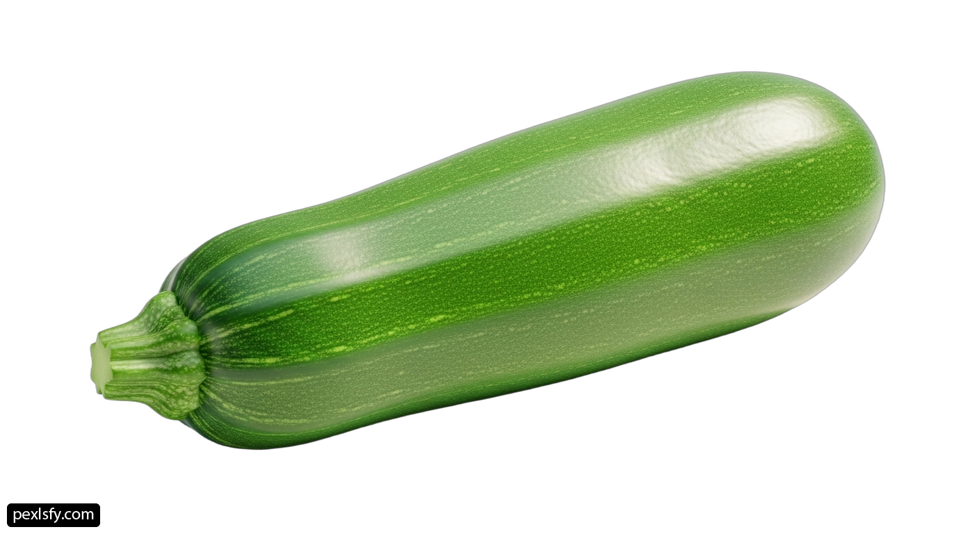 Green zucchini on a white background png transparent background