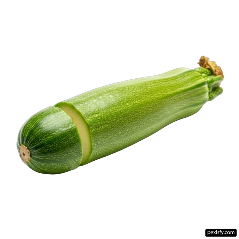 Green zucchini on a white background png transparent background