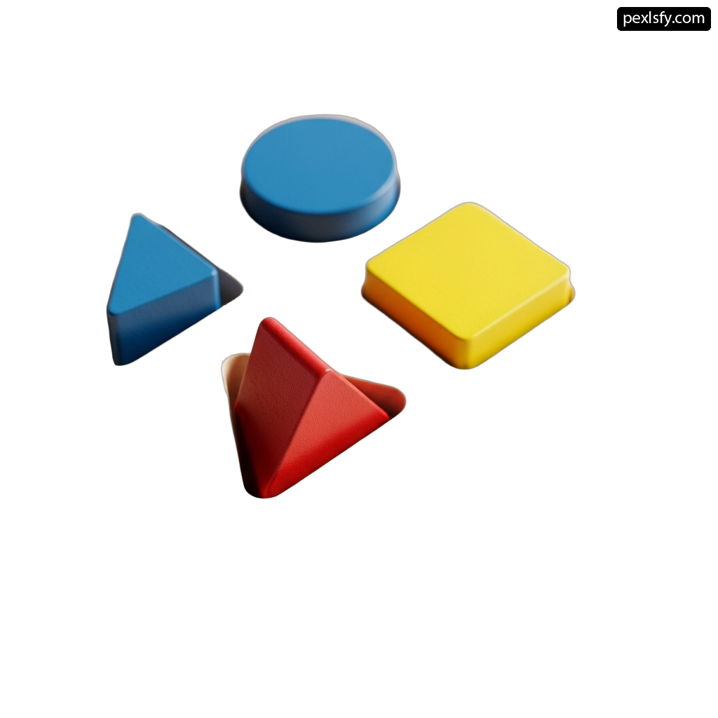 Group of different colored shapes on a white background png transparent background