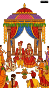 Group of people sitting in front of a gazebo png transparent background