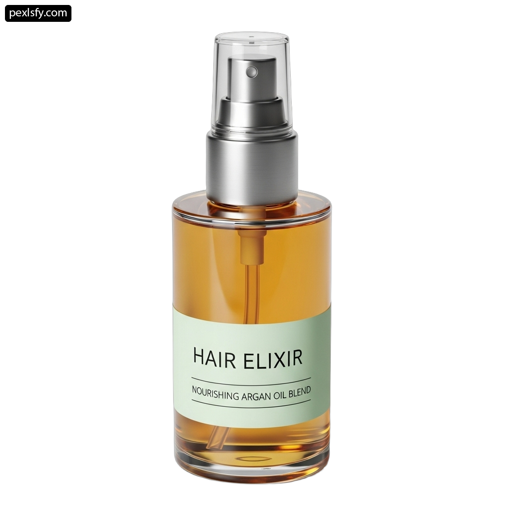 Hair elixir nourishing argan oil blend png transparent background