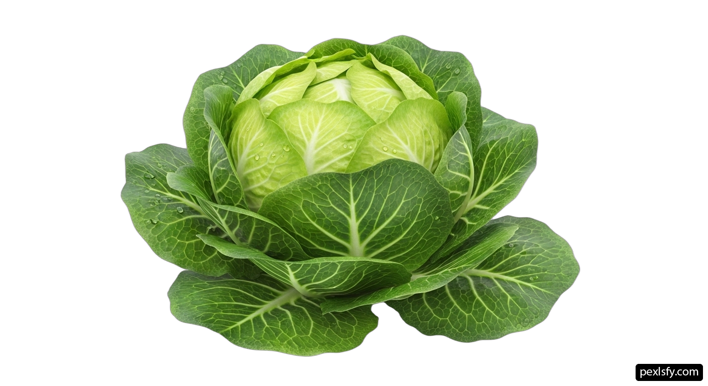 Head of cabbage on a white background png transparent background