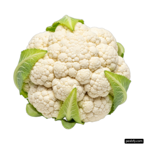 Head of cauliflower on a white background png transparent background