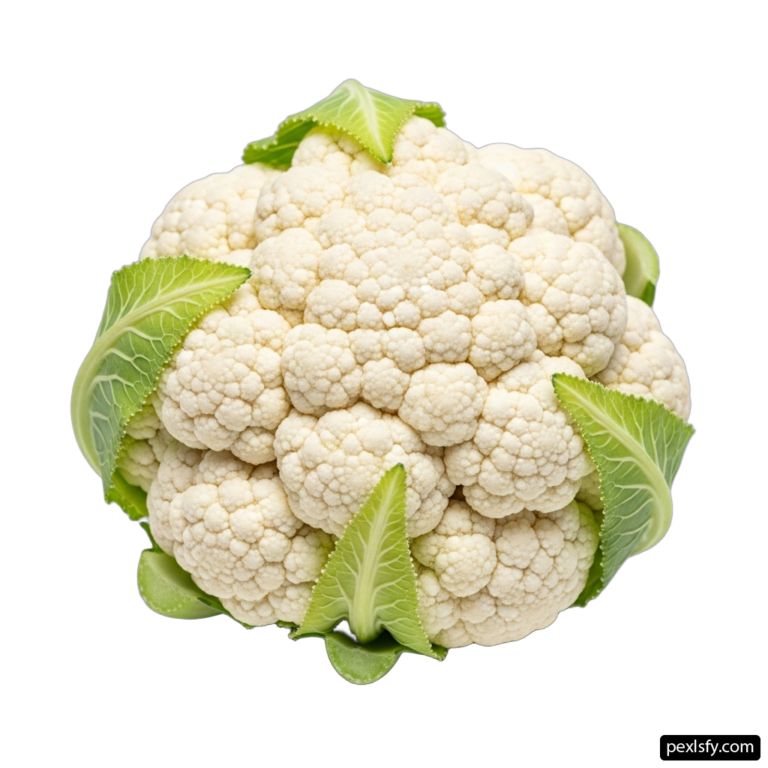 Head of cauliflower on a white background png transparent background