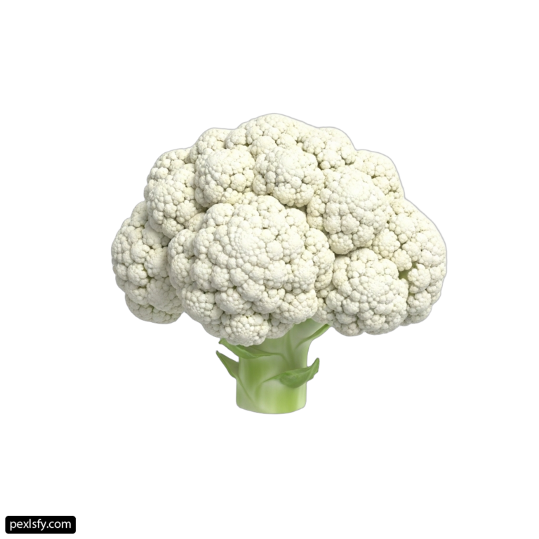 Head of cauliflower on a white background png transparent background