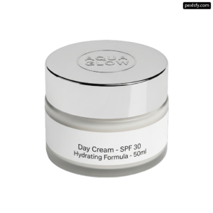 Jar of day cream on a white background png transparent background