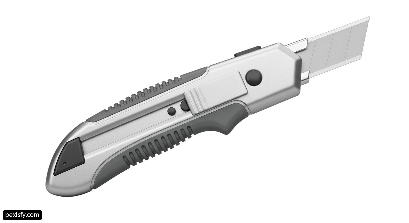 Knife with a metal handle on a white background png transparent background