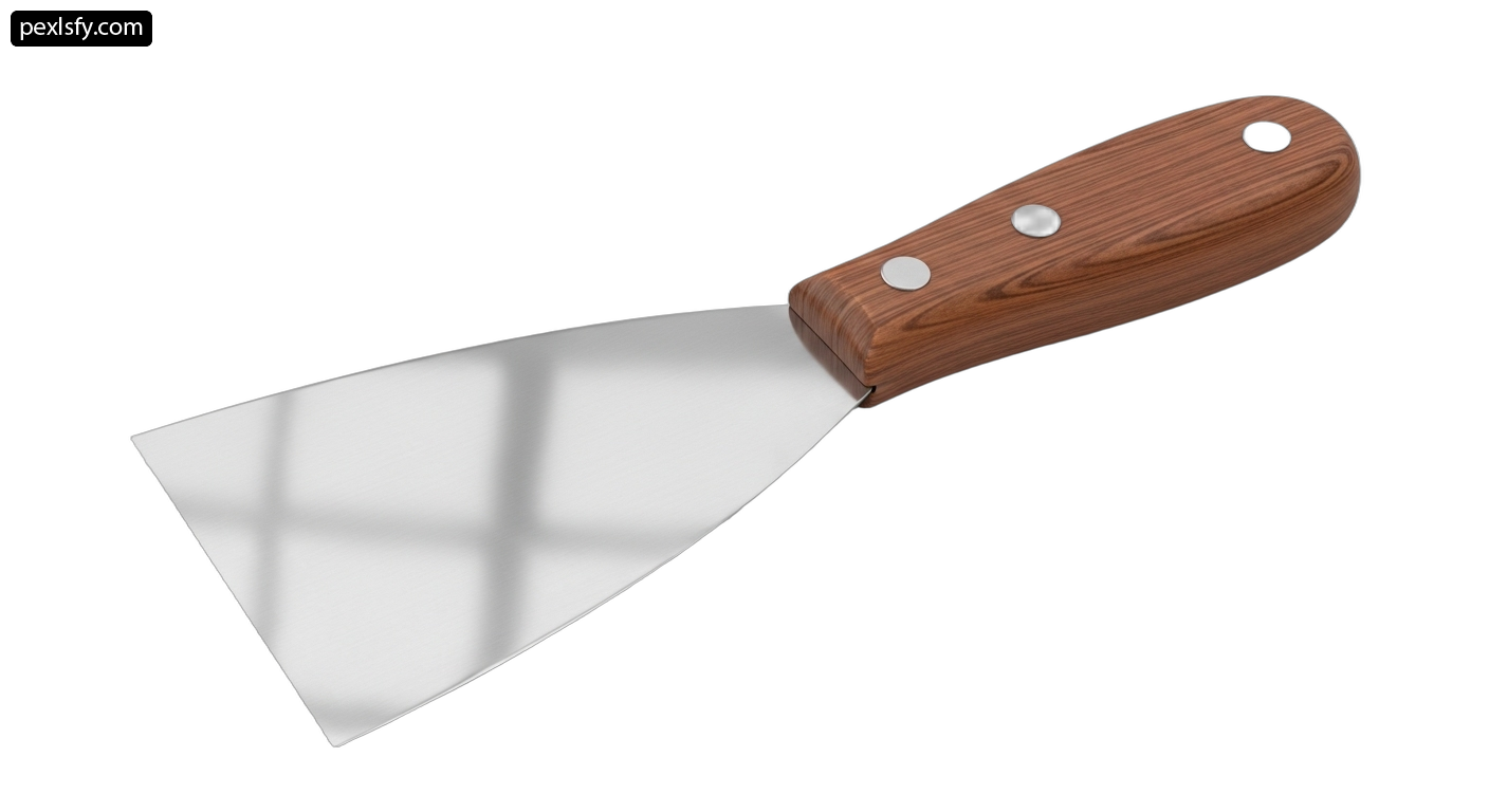 Knife with a wooden handle on a white background png transparent background