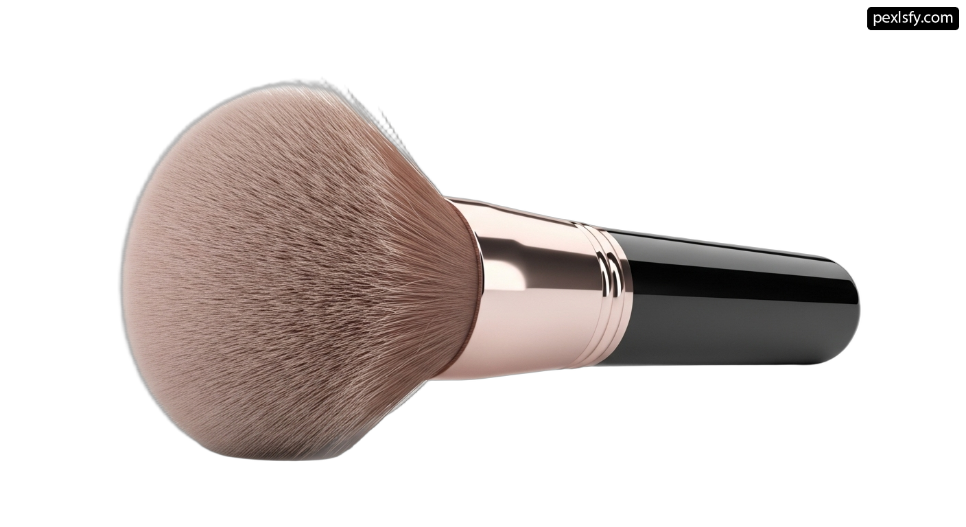 Large powder brush on a white background png transparent background