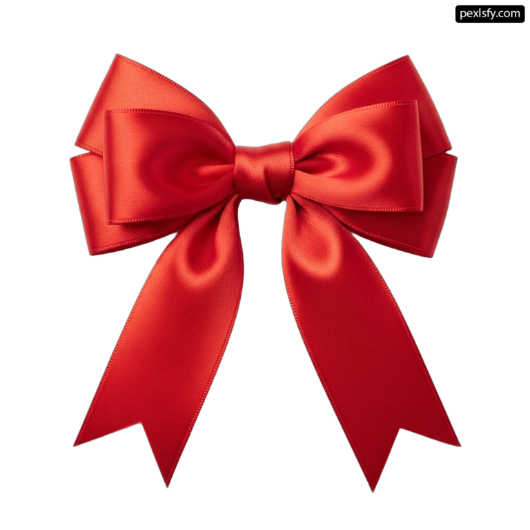 Large red bow on a white background png transparent background