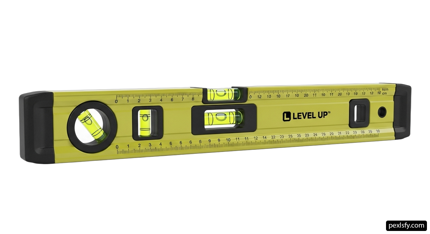 Level up spirit level on a white background png transparent background