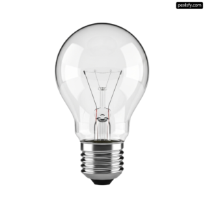 Light bulb on a white background png transparent background