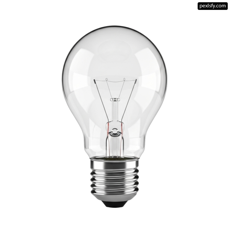 Light bulb on a white background png transparent background