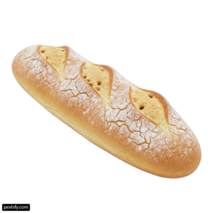 Loaf of bread on a white background png transparent background