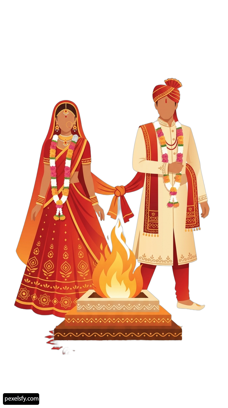 Man and a woman standing next to a fire png transparent background