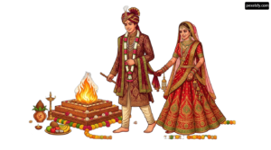 Man and woman standing next to each other near a fire png transparent background