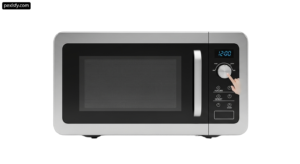 Microwave oven with the door open on a white background png transparent background