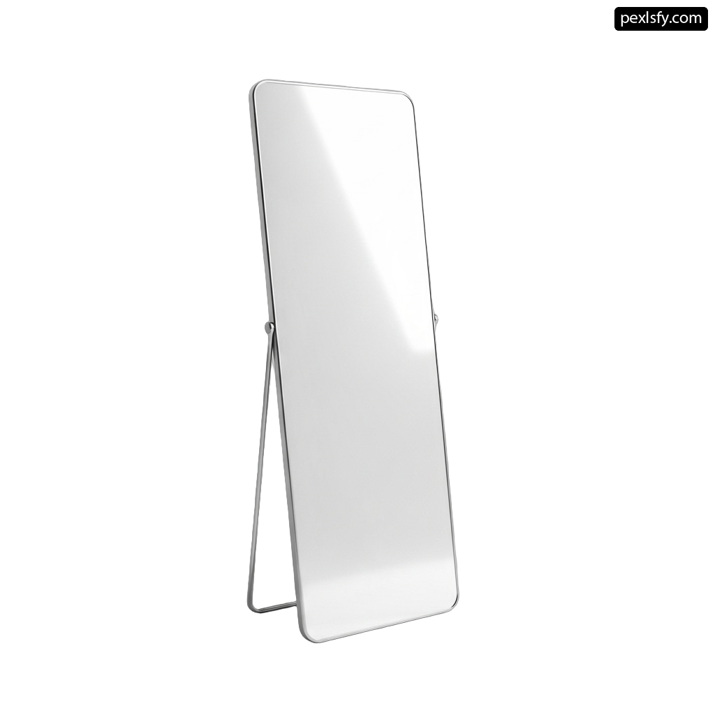 Mirror on a stand on a white background png transparent background