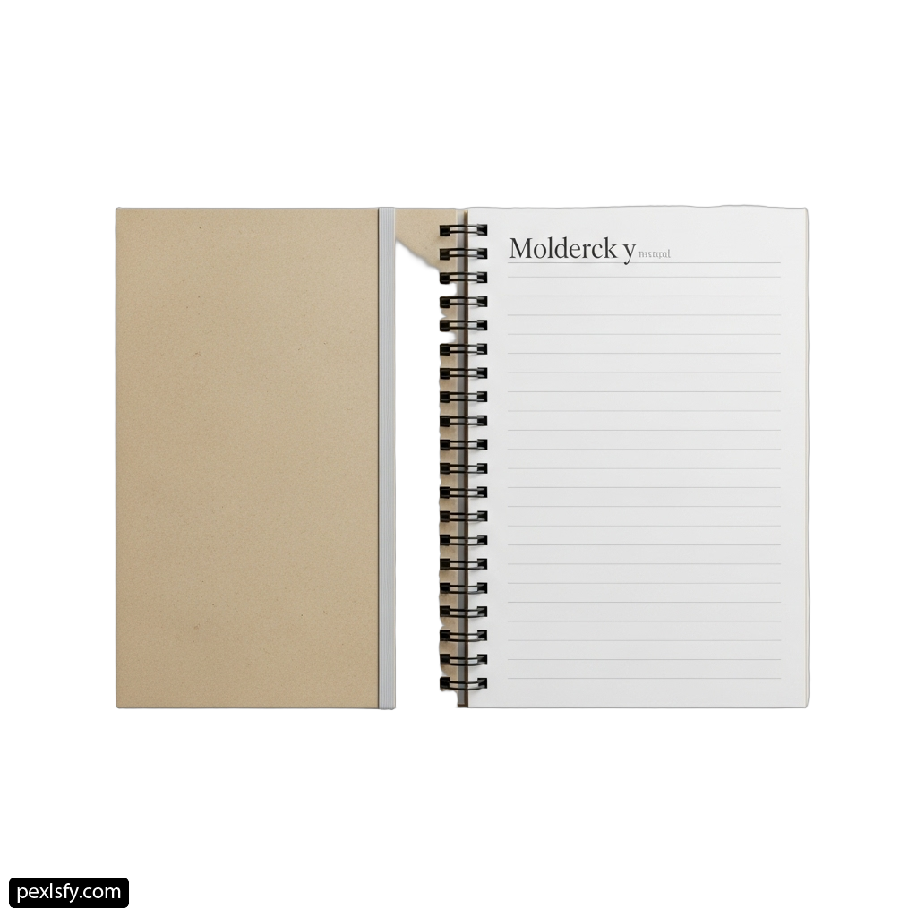 Notebook with a notepad on top of it png transparent background