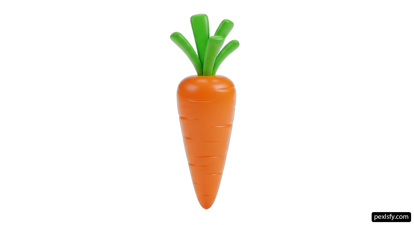 Orange carrot with green leaves on a white background png transparent background