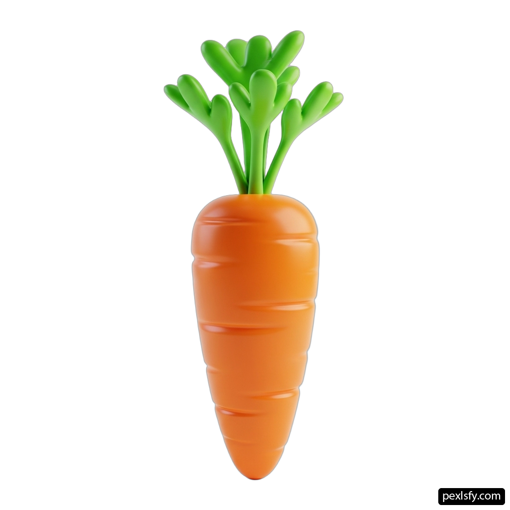 Orange carrot with green leaves on a white background png transparent background