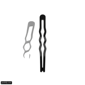 Pair of black and white scissors on a white background png transparent background