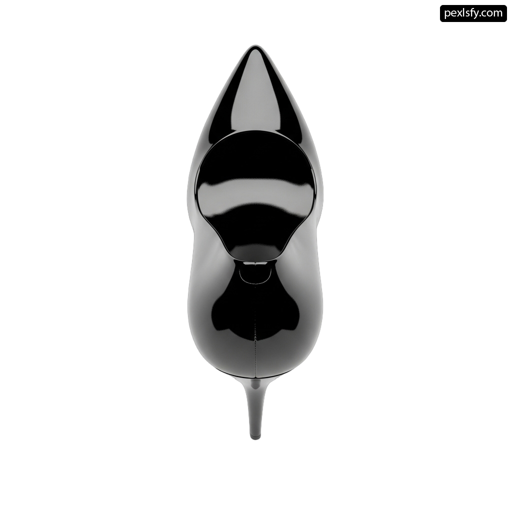 Pair of black shoes on a white background png transparent background