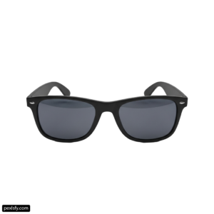 Pair of black sunglasses on a white background png transparent background