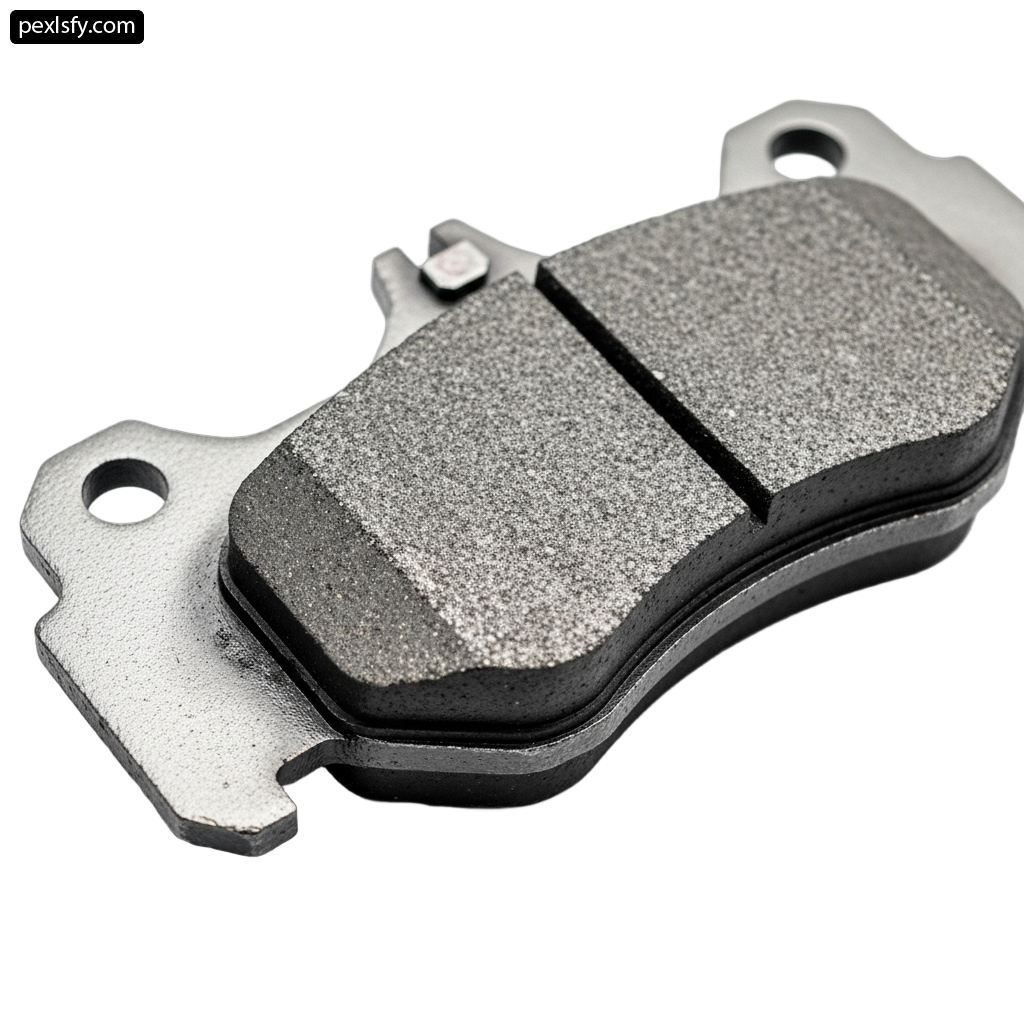 Pair of brake pads on a white background png transparent background