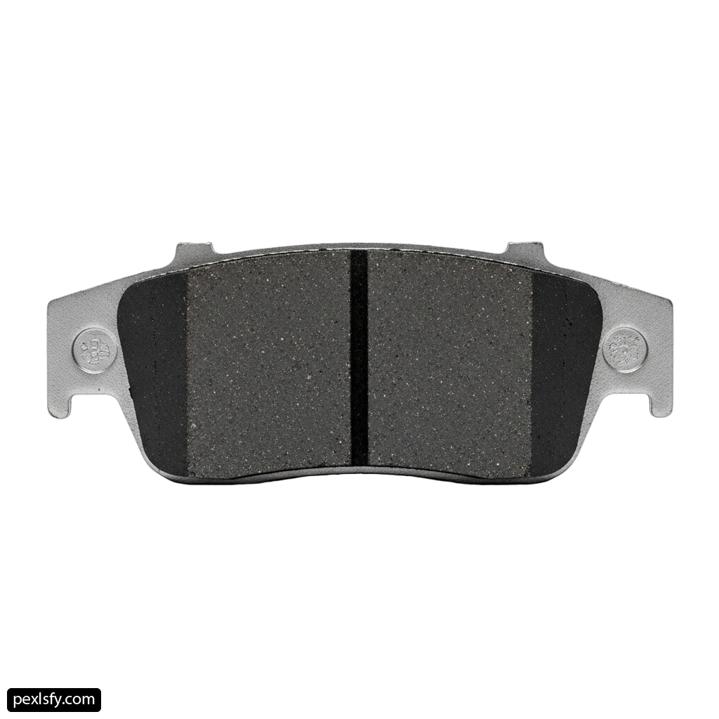 Pair of brake pads on a white background png transparent background