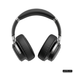 Pair of headphones on a white background png transparent background