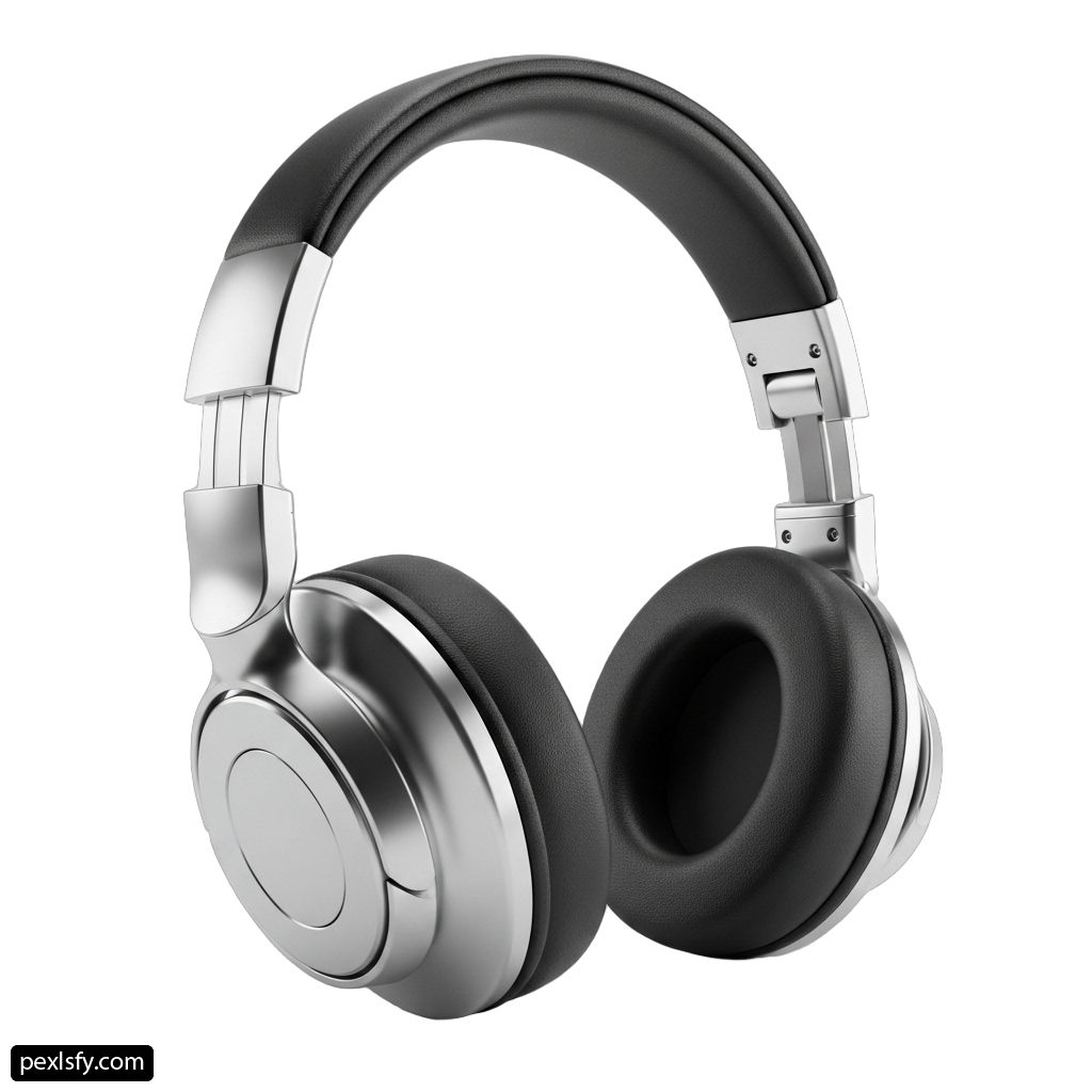Pair of headphones sitting on top of each other png transparent background