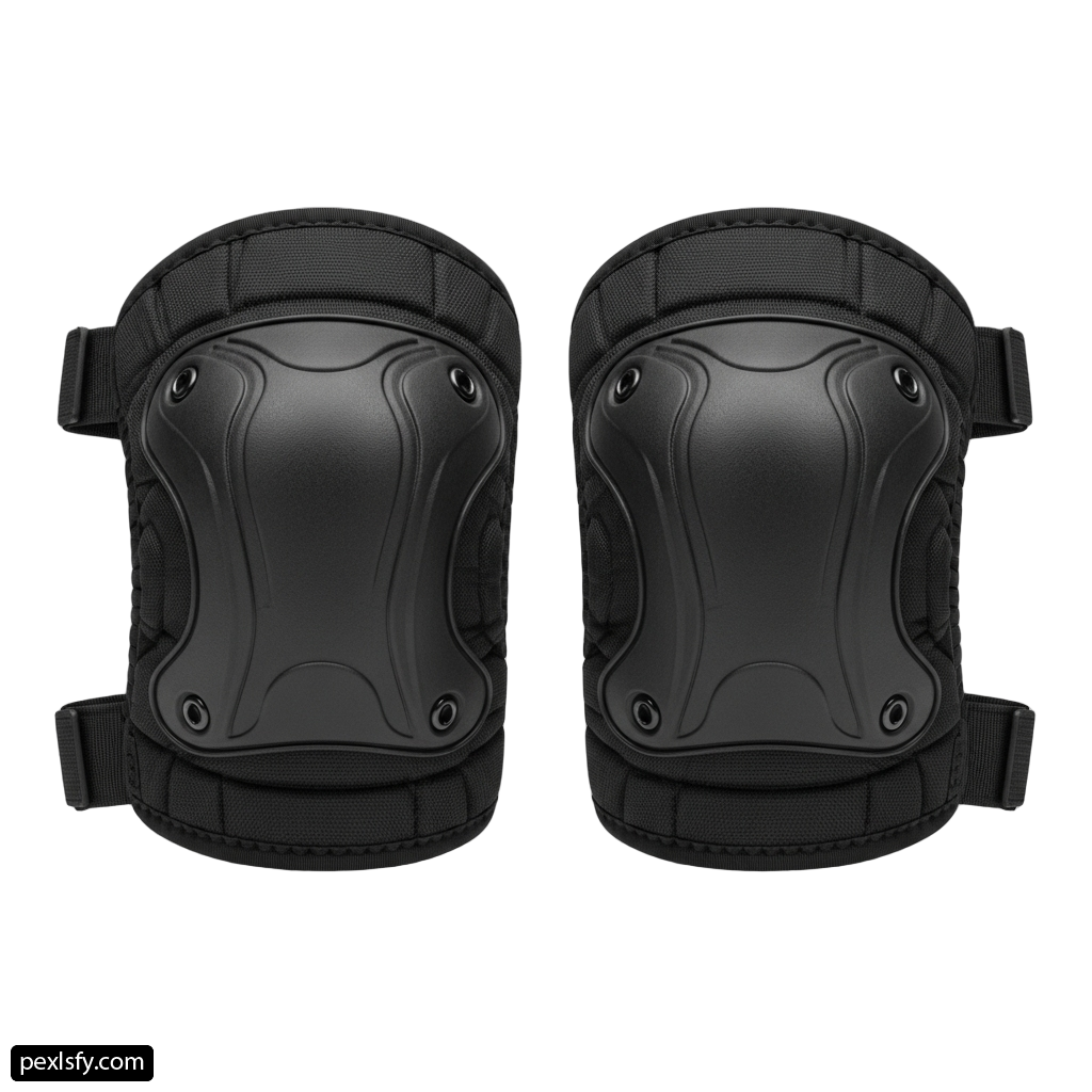 Pair of knee pads on a white background png transparent background