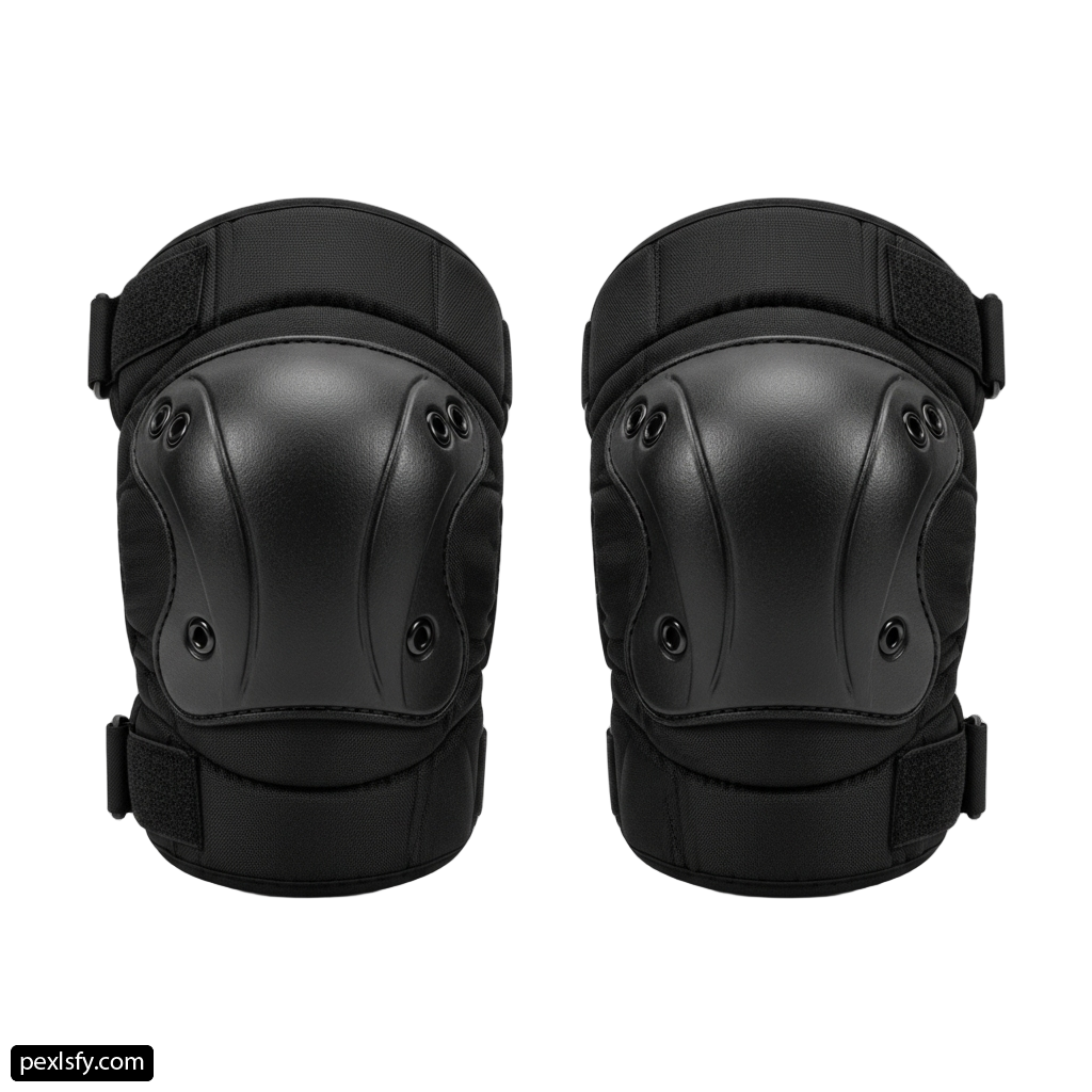 Pair of knee pads on a white background png transparent background