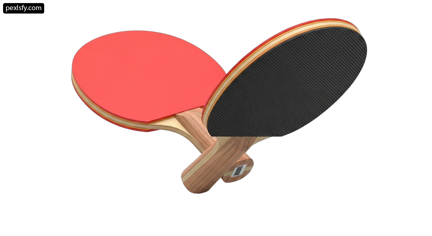 Pair of ping pong paddles on a white background png transparent background