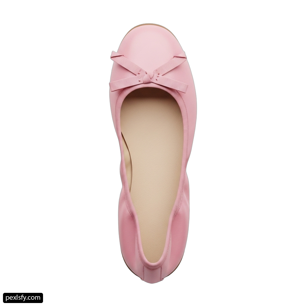 Pair of pink ballet shoes on a white background png transparent background