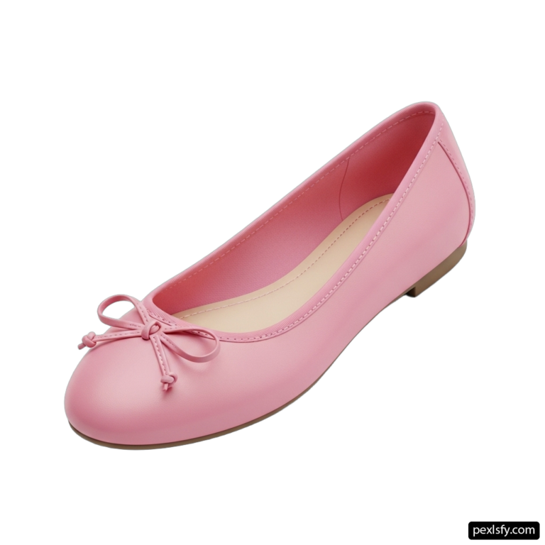 Pair of pink shoes with a bow on the front png transparent background